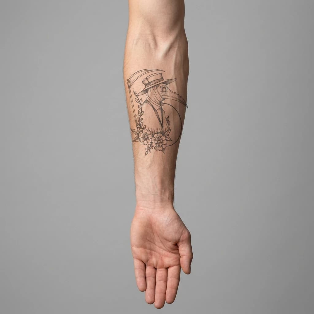 High-fidelity 5-year healed tattoo simulation composite