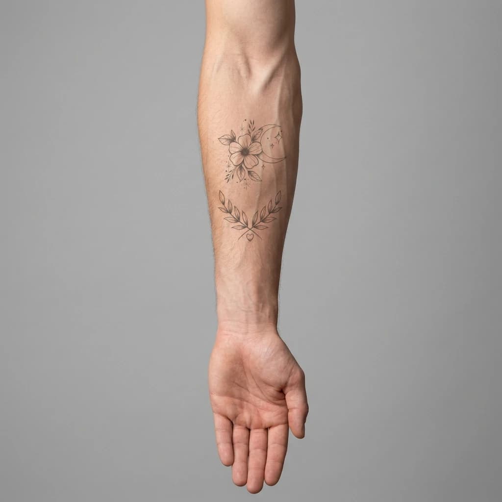 High-fidelity 5-year healed tattoo simulation composite