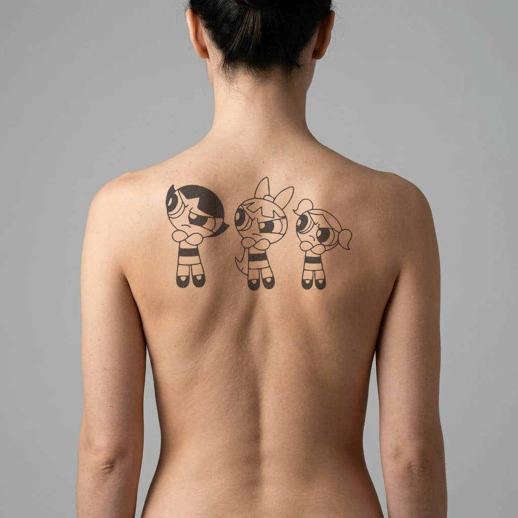 High-fidelity 5-year healed tattoo simulation composite