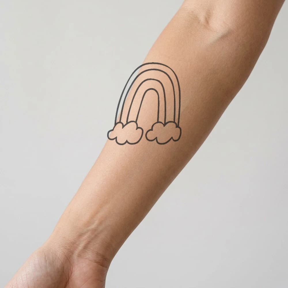 High-fidelity 5-year healed tattoo simulation composite