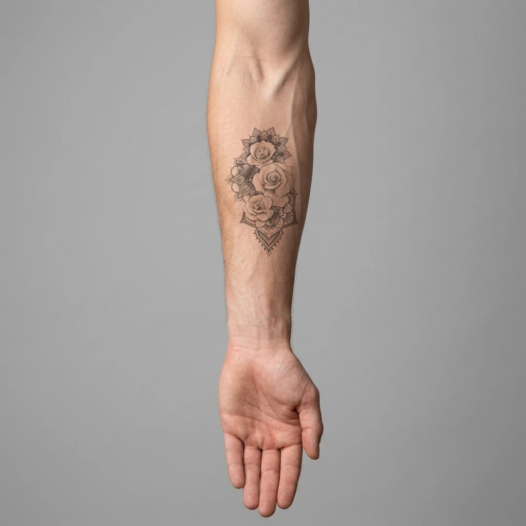 High-fidelity 5-year healed tattoo simulation composite