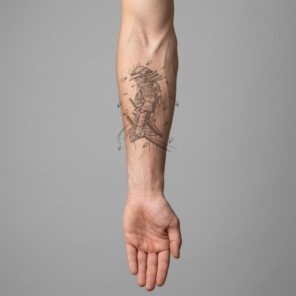 High-fidelity 5-year healed tattoo simulation composite
