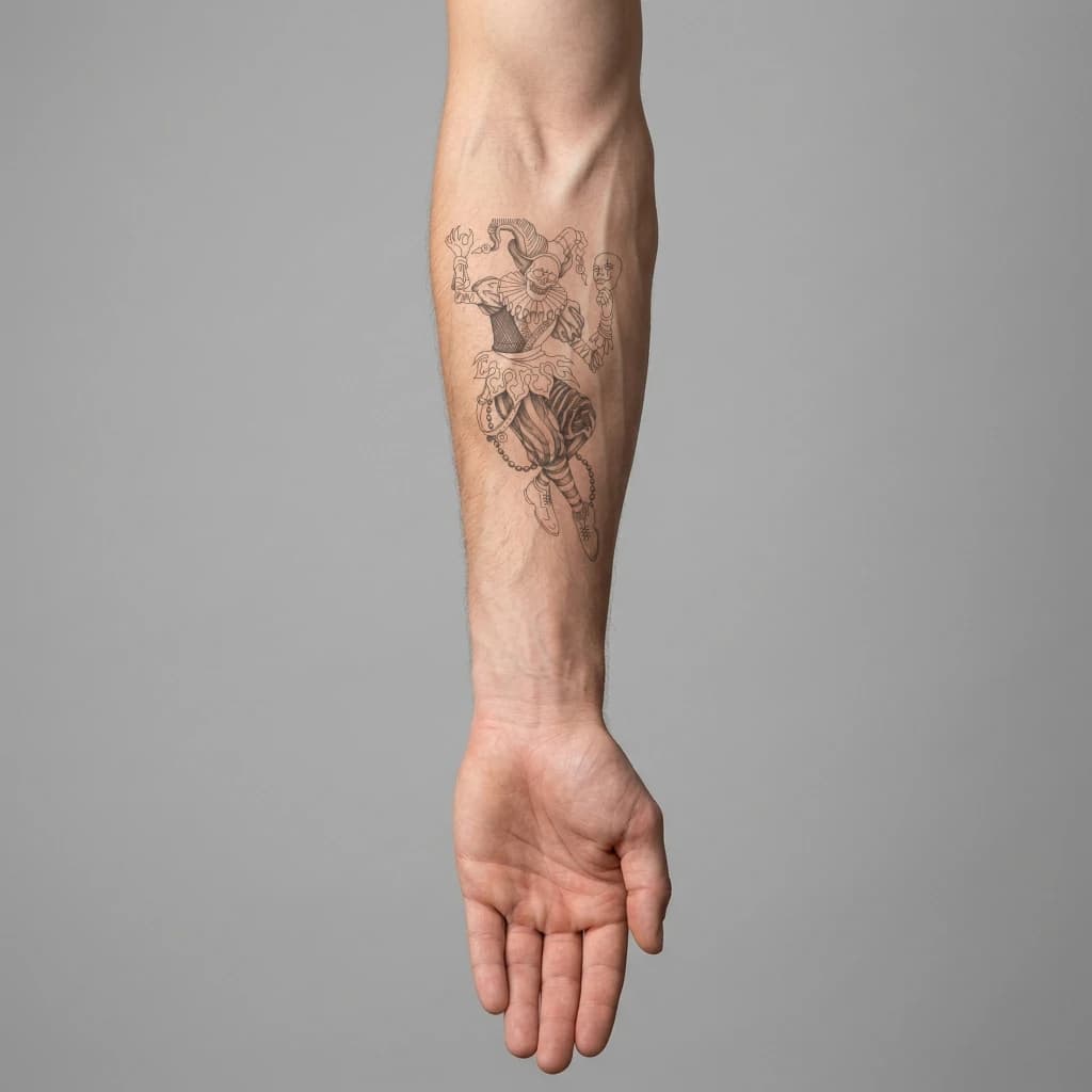 High-fidelity 5-year healed tattoo simulation composite