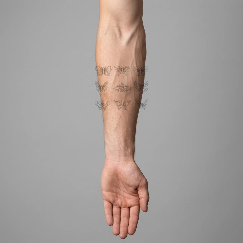 High-fidelity 5-year healed tattoo simulation composite
